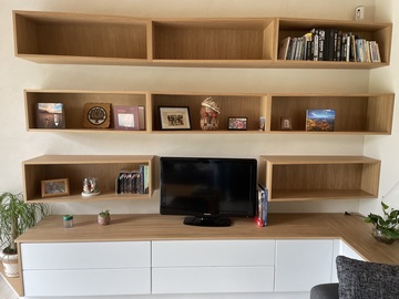 Projet Helena - Meuble TV, bibliothèque et entrée