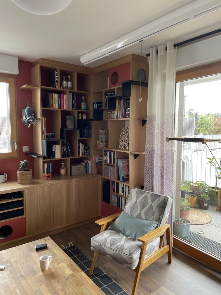 Projet Elena - Bibliothèque d’angle et espace ludique