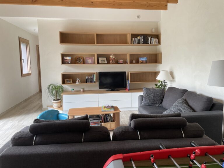 Projet Helena - Meuble TV, bibliothèque et entrée