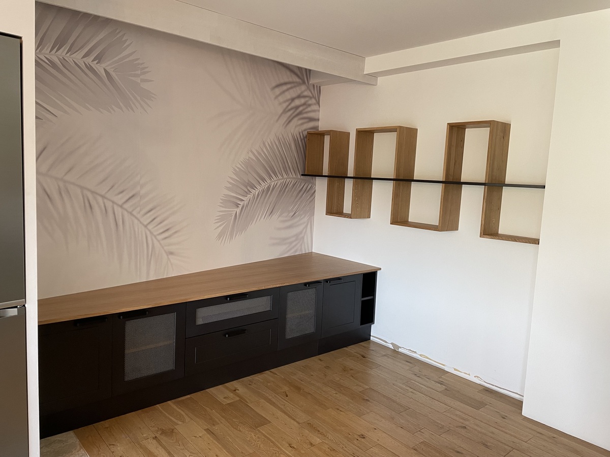 Projet Cécilia – Meuble TV et étagère au style industriel