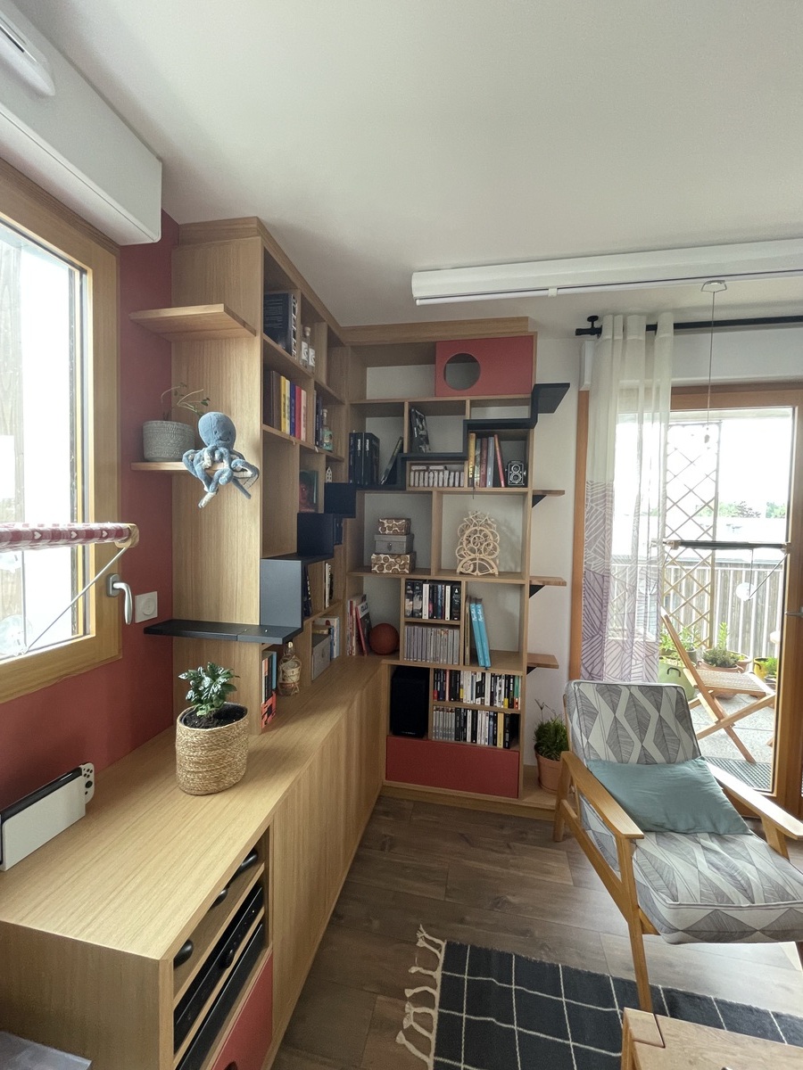 Projet Elena - Bibliothèque d’angle et espace ludique