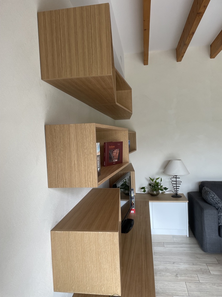 Projet Helena - Meuble TV, bibliothèque et entrée