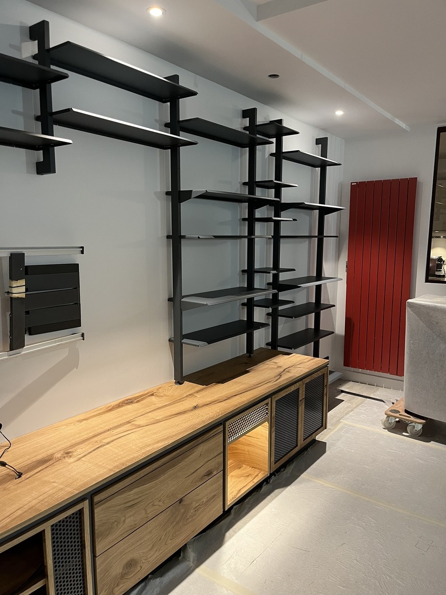 Projet Kristin - Rénovation d’une pièce de vie et création d’un meuble TV sur mesure