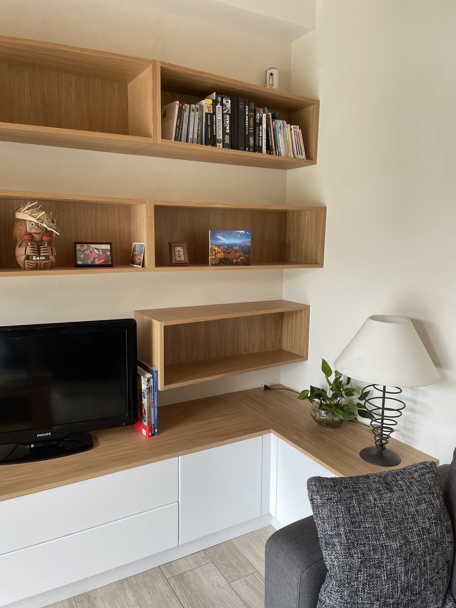 Projet Helena - Meuble TV, bibliothèque et entrée