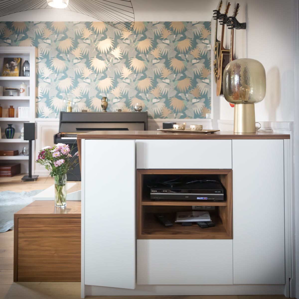 Projet Anne-Sophie - Rénovation d'un salon, d'un bureau et d'un escalier à Rennes