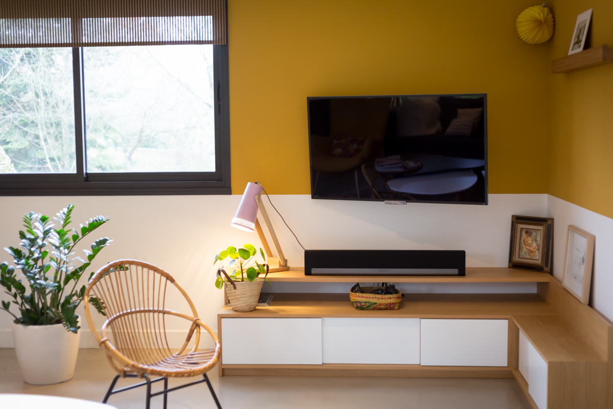 Projet Beth – Agencement Sur-Mesure Meuble TV, Bibliothèque &  à Cesson-Sévigné