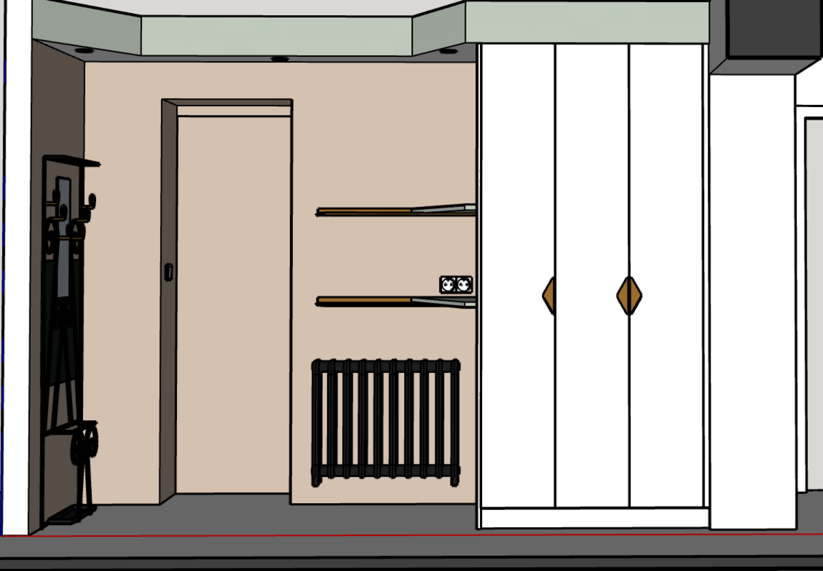 Projet Jodie - Bibliothèque et entrée d’une maison rénovée