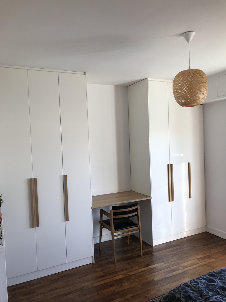 Projet Anne I – Agencement sur mesure de placards pour deux chambres - Larmor Plage
