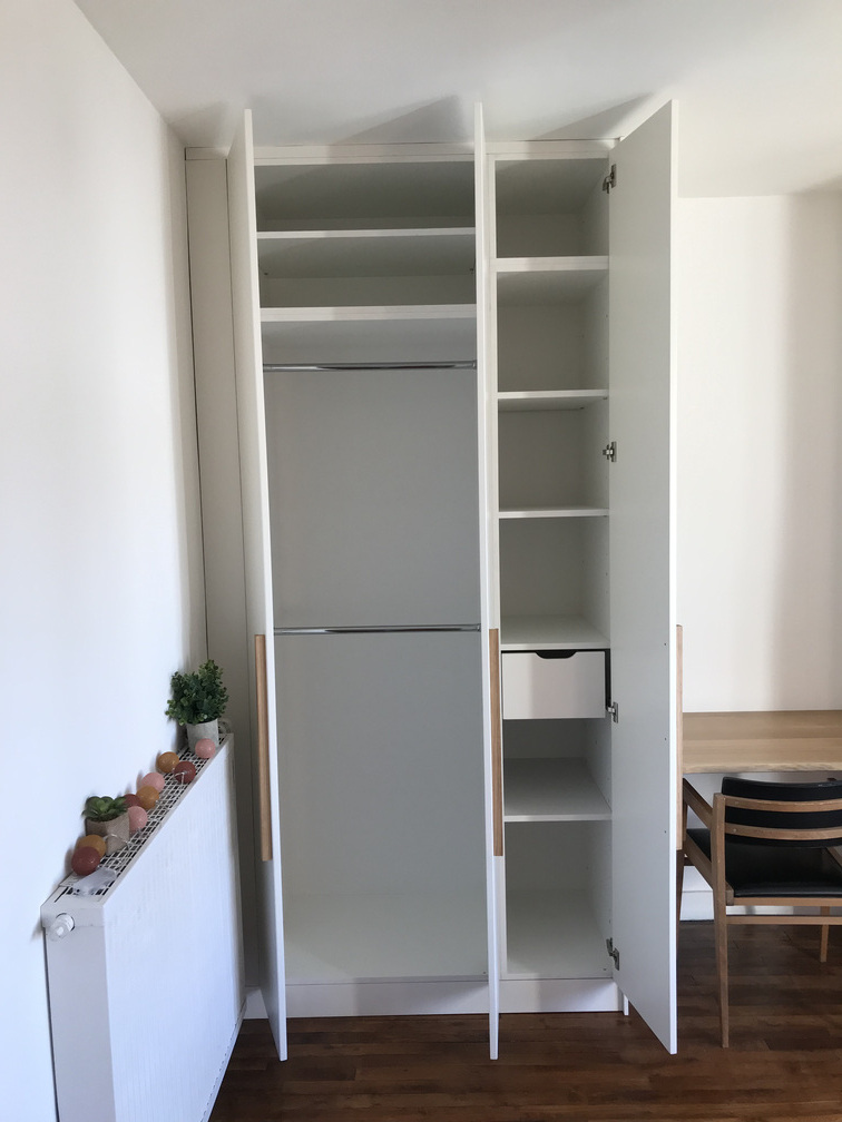 Projet Anne I – Agencement sur mesure de placards pour deux chambres - Larmor Plage