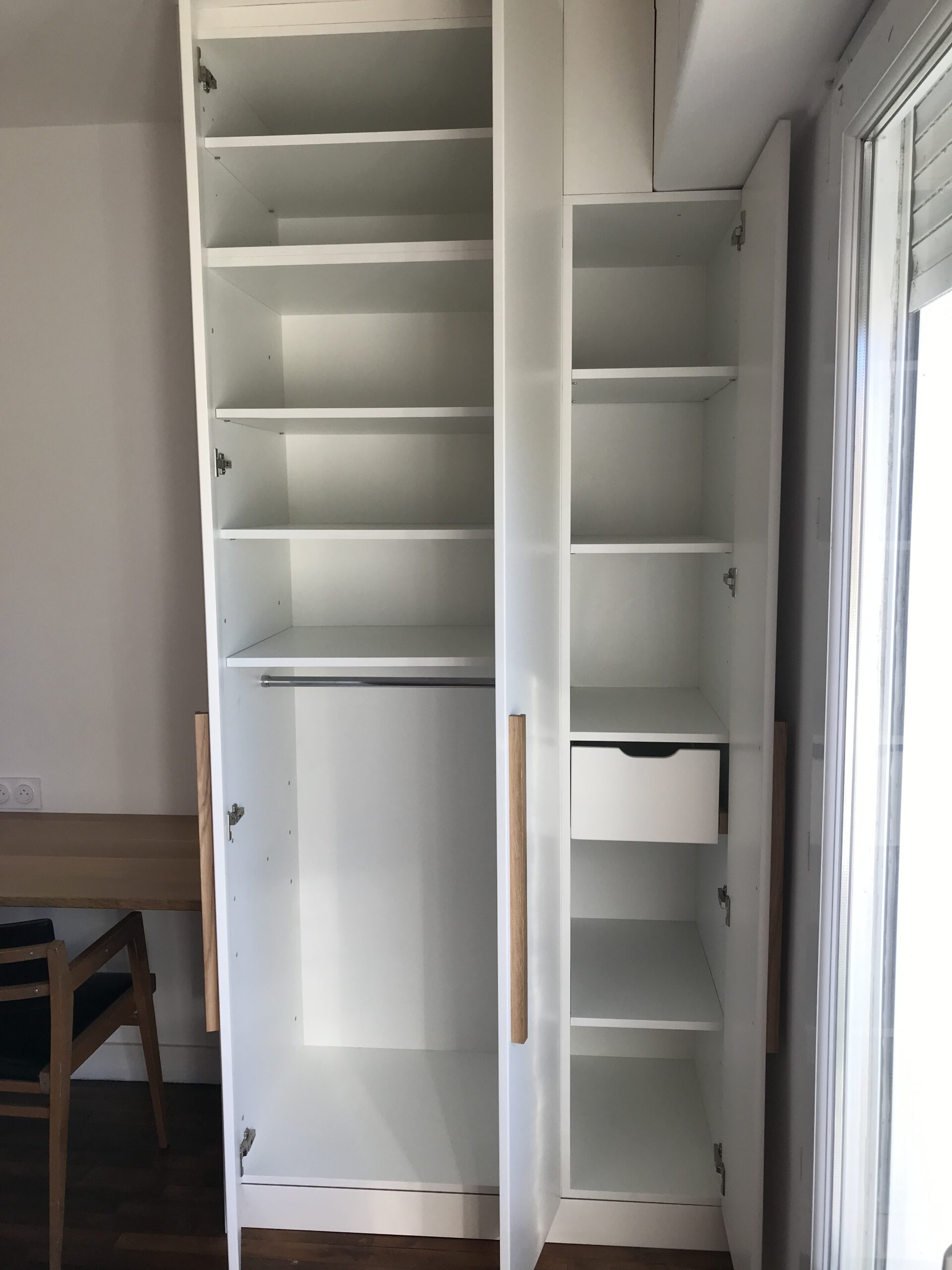 Projet Anne I – Agencement sur mesure de placards pour deux chambres - Larmor Plage