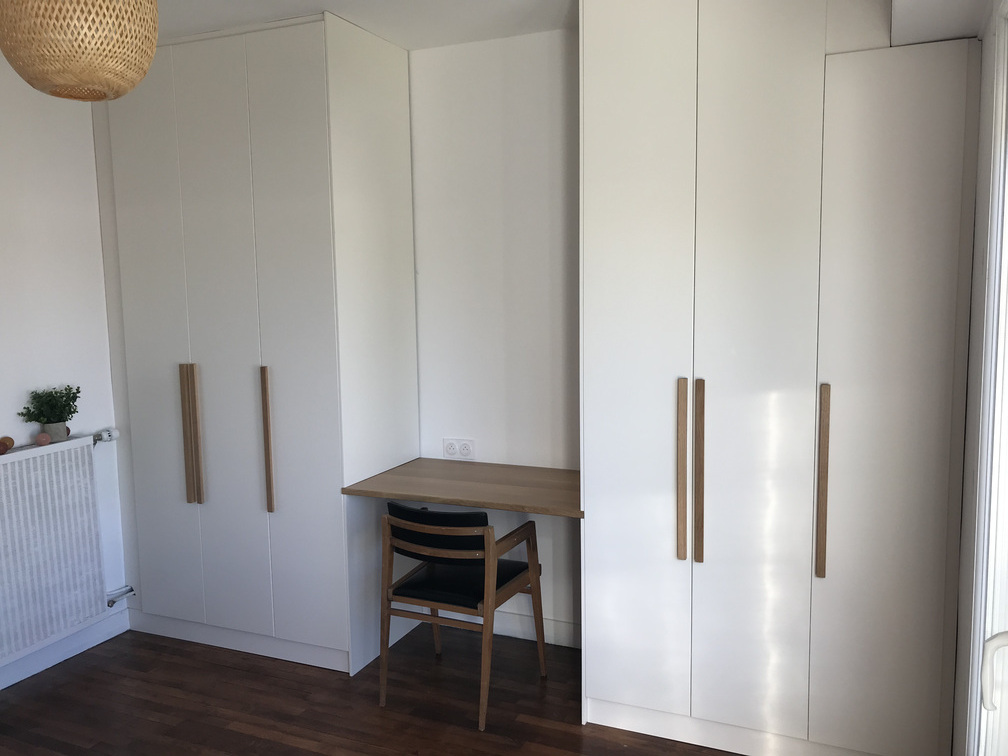 Projet Anne I – Agencement sur mesure de placards pour deux chambres - Larmor Plage