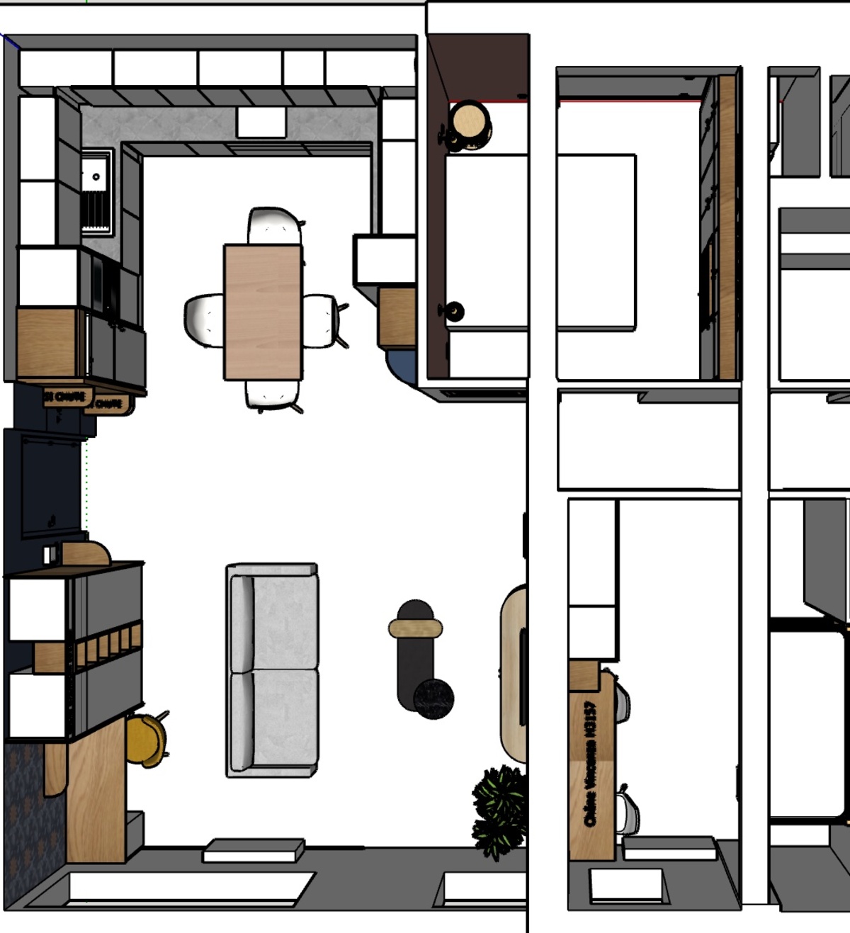 Projet Inna - Multi-espaces d’un appartement