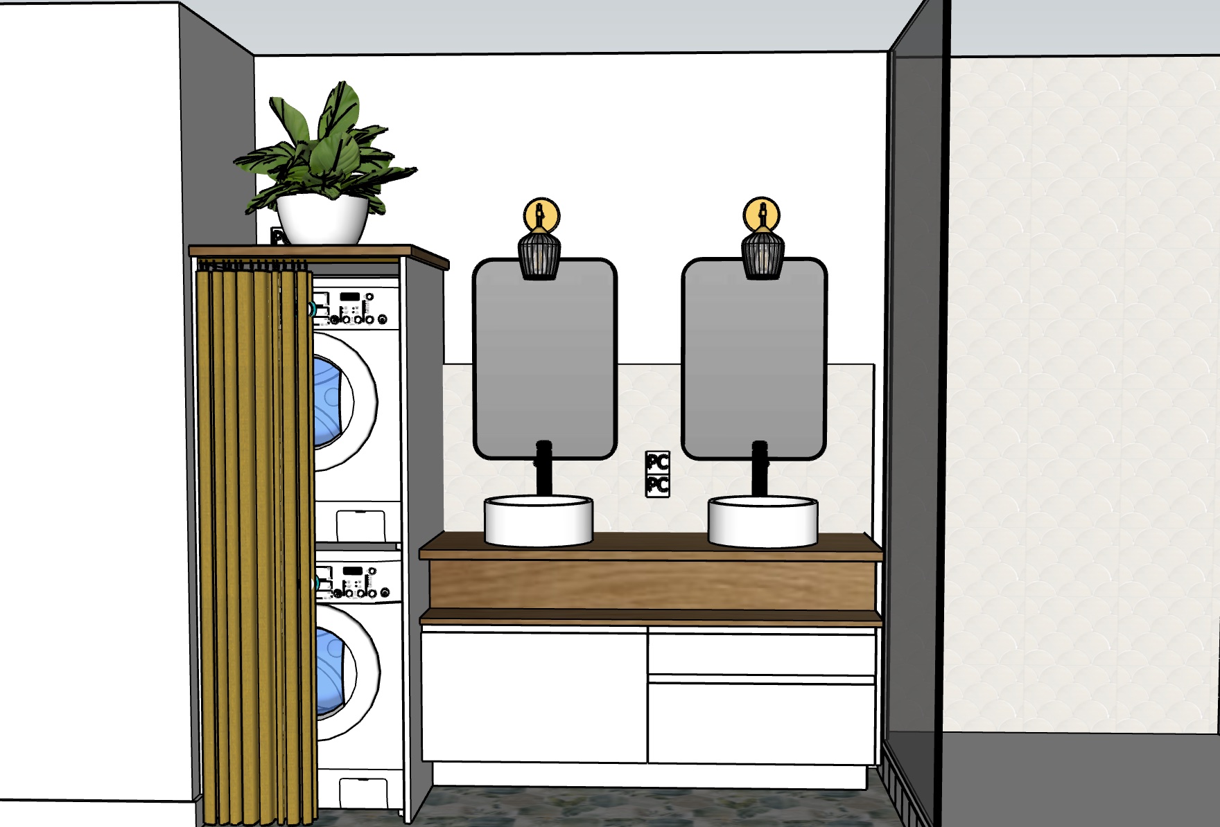 Projet Cécilia – Meuble TV et étagère au style industriel